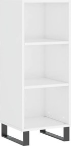 vidaXL Ντουλάπι Γυαλιστερό Λευκό 34,5 x 32,5 x 90 εκ. Επεξεργ. Ξύλο