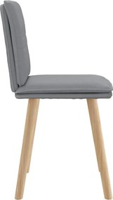 vidaXL Καρέκλες Τραπεζαρίας 2 τεμ Ανοιχτό Γκρι Υφασμάτινες