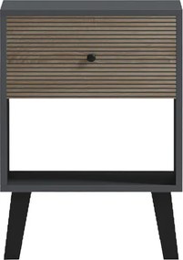 Κομοδίνο Tuscany pakoworld sonoma-ανθρακί 40x40x55εκ