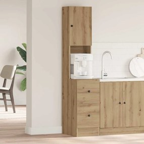vidaXL Πλαϊνός πάγκος κουζίνας με ράφι Artisan Oak 32 x 50 x 180 εκ.