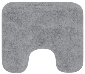 vidaXL Σετ Πατάκια Μπάνιου 3 τεμ. Γκρι Υφασμάτινα