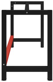 vidaXL Σκελετός Πάγκου Εργασίας Μαύρο/Κόκκινο 150x57x79 εκ. Μεταλλικός