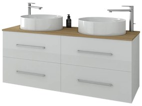 Bathroom Βench with sink Torino 120 Λευκό