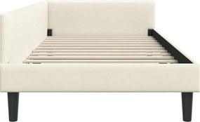 vidaXL Κρεβάτι Γωνίας Κρεμ 90 x 200 cm Βελούδο