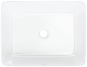 vidaXL Νιπτήρας Ορθογώνιος Λευκός 48 x 37 x 13 εκ. Κεραμικός