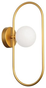 Φωτιστικό Τοίχου-Απλίκα Fancy 4208901 Gold Viokef Metal, Glass
