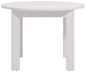 Τραπέζι Τραπεζαρίας Ancona Στρόγγυλο Λευκό 109x109x76,5 εκ. 109x109x76.5 εκ.
