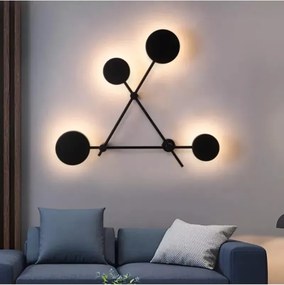 Stewehome Υπερμοντέρνο φωτιστικό LED τοίχου Μαύρο