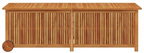 vidaXL Μπαούλο Αποθήκευσης Κήπου με Ρόδες 150x50x58 εκ. Μασίφ Ακακία