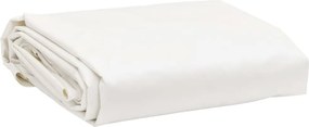 vidaXL Μουσαμάς Λευκός 5 x 5 μ. 650 γρ./μ²