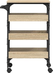 vidaXL Καρότσι Κουζίνας Δρύς Sonoma 53 x 20 x 76 εκ.
