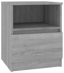 vidaXL Κομοδίνο Γκρι Sonoma 40 x 40 x 50 εκ. από Επεξεργασμένο Ξύλο