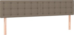 vidaXL Κρεβάτι Boxspring με Στρώμα Taupe 200x200 εκ. Υφασμάτινο