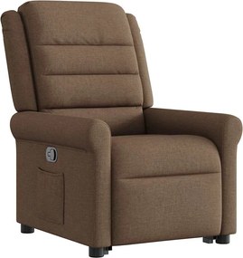 vidaXL Πολυθρόνα Ανακλινόμενη με Ανύψωση Καφέ Υφασμάτινη
