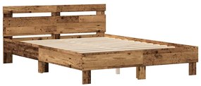 vidaXL Σκελετός Κρεβατιού Παλαιό ξύλο 140 x 190 cm Επεξεργασμένο ξύλο
