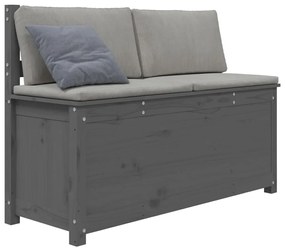 vidaXL Πάγκος Γκρι 110 x 41 x 76,5 εκ. από Μασίφ Ξύλο Πεύκου