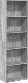 vidaXL Βιβλιοθήκη Γκρι Sonoma 60x30x189 εκ. από Επεξεργ. Ξύλο