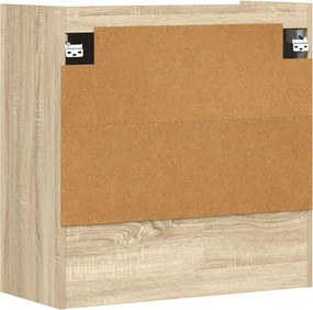 vidaXL Ράφι Τοίχου Επιτοίχιο Sonoma Δρυς 80 x 36 x 80 εκ