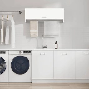 vidaXL Ντουλάπα Λευκή 100 x 32,5 x 35 εκ. από Επεξ. Ξύλο