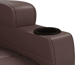 vidaXL Πολυθρόνα Ανακλινόμενη Καφέ από Συνθετικό Δέρμα
