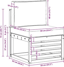 vidaXL Σετ Καναπέ 3 τμχ. Λευκό και Ανοιχτό Γκρι Polyester