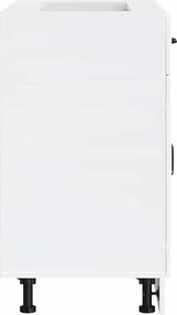 vidaXL ντουλάπι βάσης κουζίνας Lucca Λευκό Υψηλής στιλπνότητας