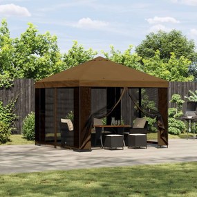 vidaXL Κιόσκι 3 x 3 m Taupe Πολυεστέρας και Χάλυβας 190 gsm