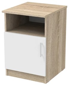 Κομοδίνο Galdi pakoworld σε sonoma-λευκή απόχρωση 40x45x60εκ