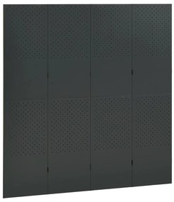 vidaXL Διαχωριστικό Δωματίου με 4 Πάνελ Ανθρακί 160 x 180 εκ. από Ατσάλι