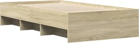 vidaXL Πλαίσιο Κρεβ. Χωρ. Στρώμα Sonoma Δρυς 90x200 εκ. Επεξ. Ξύλο