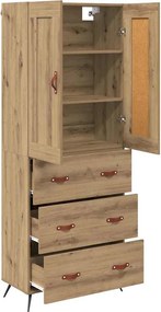 vidaXL Highboard Artisan Oak 69,5 x 34 x 180 εκ. Επεξεργασμένο ξύλο