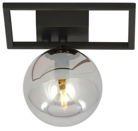 Φωτιστικό Οροφής 1xE14 W20cm Ατσάλι και Γυαλί Μαύρο IMAGO 1E Made in Poland Emibig-1131/1E-Ανθρακί 1131/1E