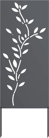 vidaXL Οθόνη Ιδιωτικότητας Κήπου Floral Ανθρακί 50 x 140 εκ