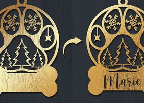 Σετ των 3 Intra απο ξύλο plywood 3mm-4mm πάχος Χριστουγεννιάτικο Στολίδι 3d Δίασταση 8x8 cm INTRAFABR-83328854