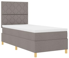 vidaXL Κρεβάτι Box Spring με Στρώμα Ταφ 100x200 εκ. Ύφασμα