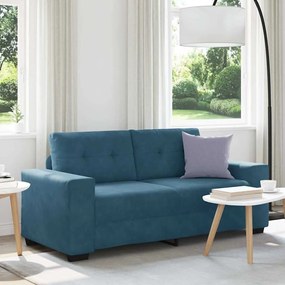 vidaXL Καναπές Διθέσιος Μπλε Βελούδο 180x77x82 εκ.