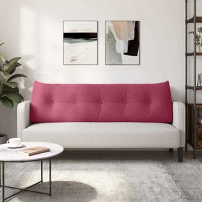 vidaXL Μαξιλάρι Πλάτης Κόκκινο 160 x 24 x 50 εκ Βελούδο