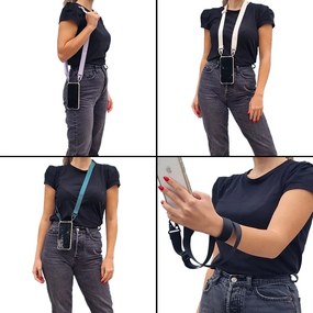 Θήκη Σιλικόνης με Strap Sonique Armor Clear Samsung Galaxy S25 Ultra Μπεζ