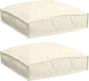 vidaXL Μαξιλάρι 2 pcs Κρεμ 40 x 40 x 8 εκ. Ύφασμα Όξφορντ