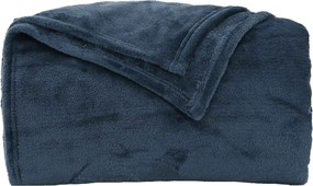 vidaXL Κουβέρτα Σκούρο μπλε 130 x 150 cm Μαλλί