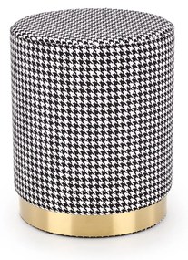 ARUNA pouffe color: black/white/gold DIOMMI V-CH-ARUNA-PUFA