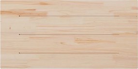 vidaXL Επιφάνεια Τραπεζιού Ορθογ. Λευκή 110x60x2,5 εκ. από Μασίφ Πεύκο