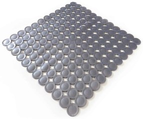 Πατάκι Αντιολισθητικό Disco 00242.002 Silver 53X53 54x54cm PVC