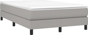 vidaXL Κρεβάτι Boxspring με Στρώμα Ανοιχτό Γκρι 120x200 εκ. Υφασμάτινο