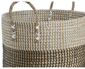 Σετ Καλαθιών Home ESPRIT Λευκό Μαύρο Φυσικό (2 Τεμάχια)