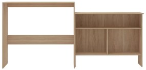 vidaXL Τραπέζι Μπαρ με 2 Επιφάνειες Χρώμα Δρυός 130 x 40 x 120 εκ.