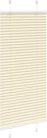 vidaXL Πλισέ περσίδα Κρέμα 55x150 cm Πλάτος υφάσματος 54,4 cm