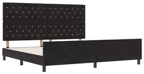 vidaXL Σκελετός Κρεβατιού με κεφαλάρι Μαύρο 200 x 200 cm Βελούδο