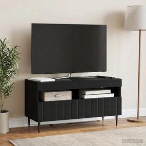 vidaXL Ντουλάπα LED Τηλεόρασης ZWOLLE 81 x 35 x 43 εκ. Μαύρο