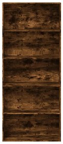 Ντουλάπι βιβλίων καπνιστή δρυς 80x30x189 cm Κατασκευασμένο ξύλο - Καφέ